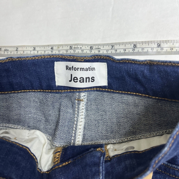 Reformation Harper High Rise Skinny Jeans Blue Orlando Size 23 NWT - Picture 12 of 12